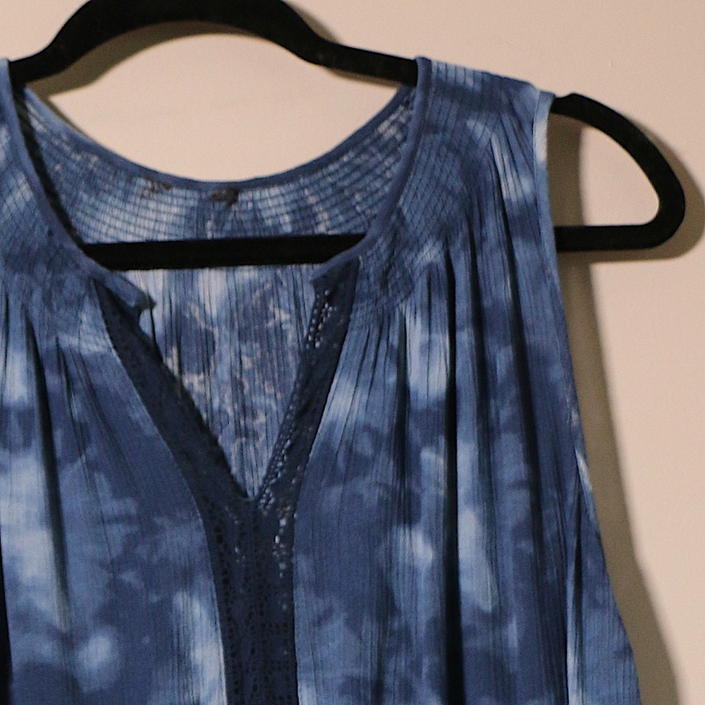 Sleeveless top boho beachy loose fit swing style size M - Picture 5 of 5